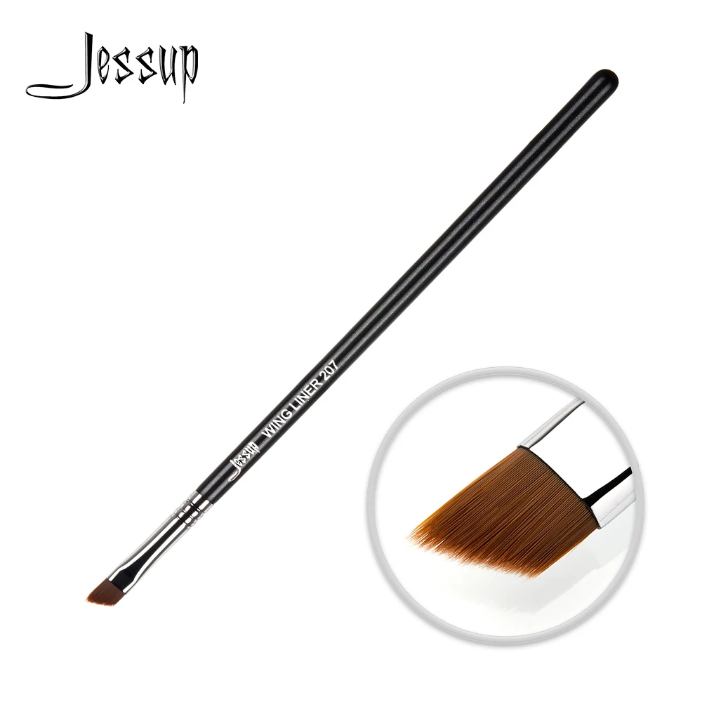 

Jessup Precision Eye Base Makeup Brush Professional Black/Silver Synthetic Bristle Single Make Up Brush WING LINER-207