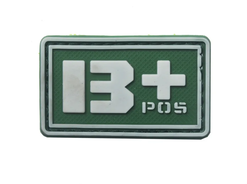 IR Reflective Tactical Blood Type Patch - AB Positive NKDA Morale Badge 2-Pack