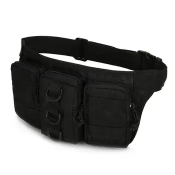 

Tactical Triple Pocket Riding Pockets Sports Cycling Hiking Camping One Strap Shoulder 4 Color Polyester Fiber Practical