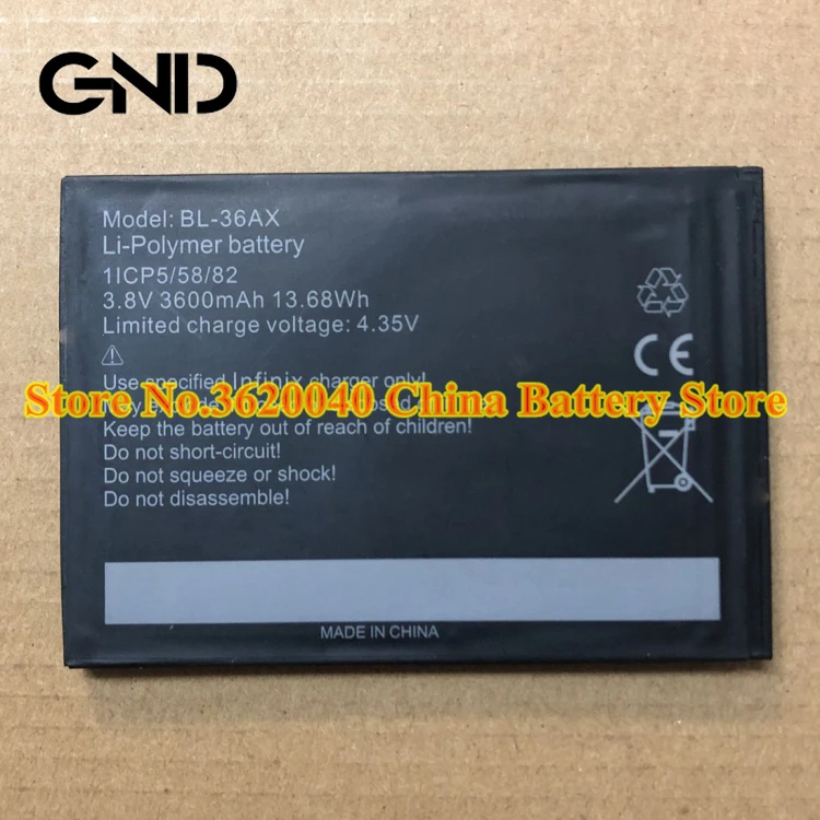 GND 3 85 V 3600mAh13.68Wh BL 36AX запасная батарея для Infinix мобильный телефон Новый литий ионный