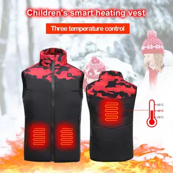 

Children's Lightweight Smart Heating Cotton Vest USB Infrared Electric Heating Vest Female Outdoor Winter Flexible Warm Jacket