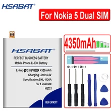 HSABAT HE321 HE336 4350 мАч батарея для Nokia 5 Dual SIM(TA-1053 DS) N5 для Nokia 3,1 батареи