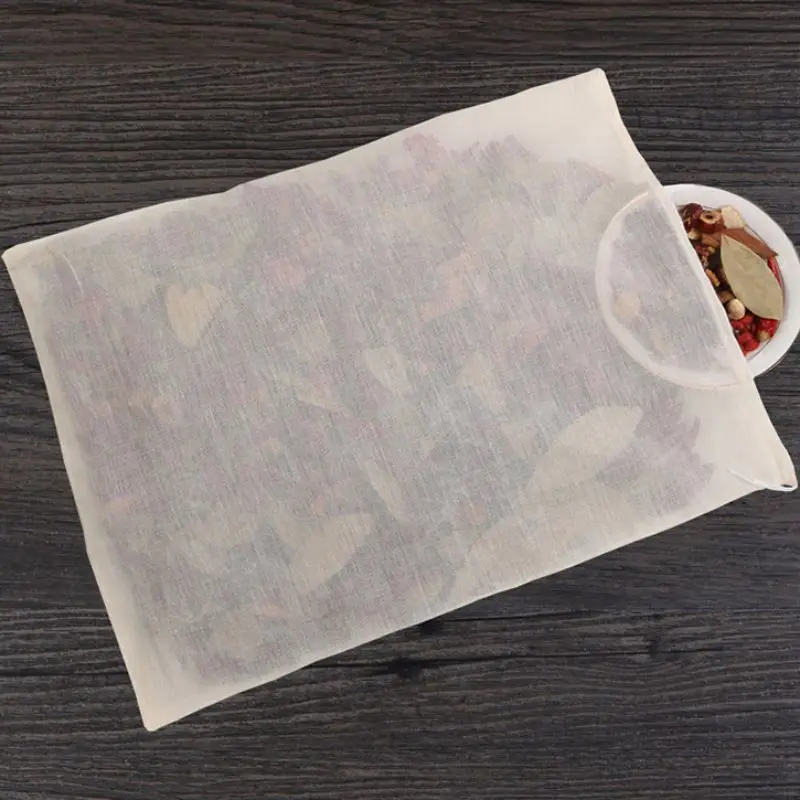 Винный погреб фильтр для супа марля мешок бытовой хлопок шнурок многоразовый травяной чай кофе суп для сока молока мешковины пищевой фильтр мешок