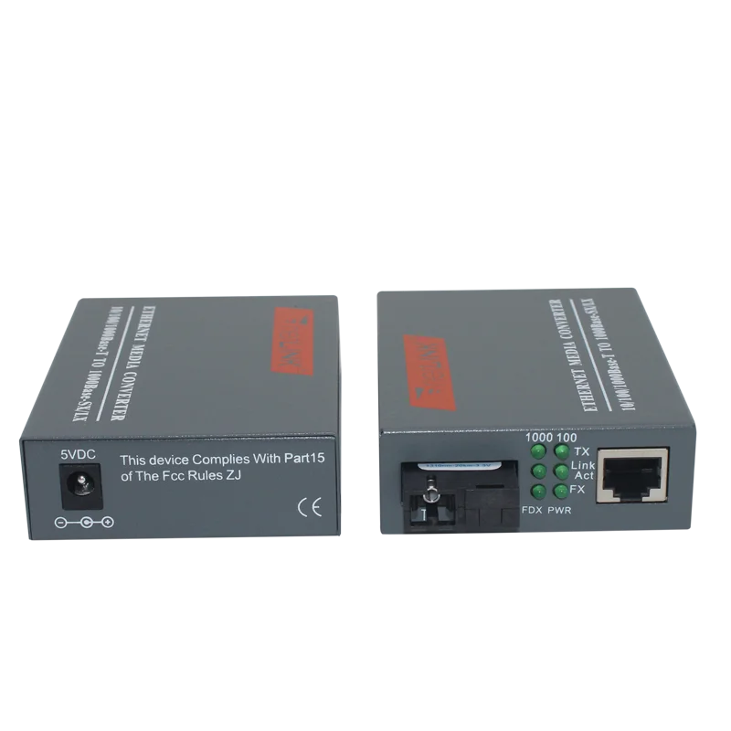

1 Pair HTB-GS-03 A/B Gigabit Fiber Optical Media Converter 1000Mbps Single Mode Single Fiber SC Port 20KM