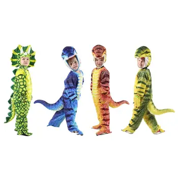 

Children Onesies Cartoon Dinosaur Pajamas Plush Animal Party Cosplay Costume