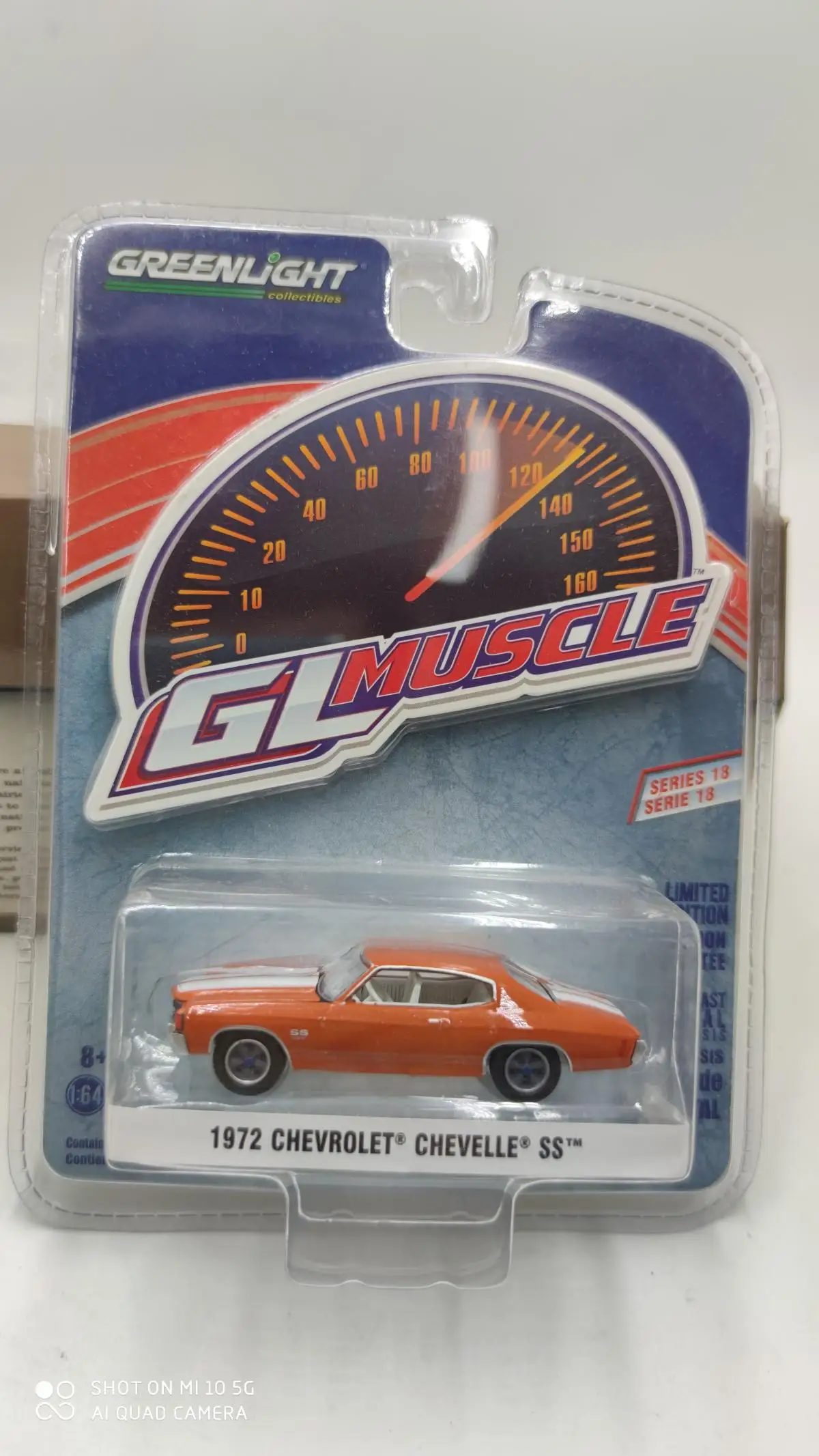 GreenLight 1:64 1972 Chevrolet Chevelle SS модель автомобиля металлические игрушки для детей литой