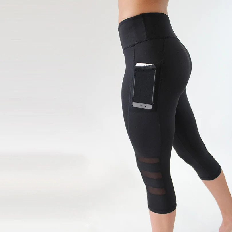 

Mesh mesh patchwork exercise fitness leggings