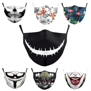 

Men/women Reusable Protective Mascaras Printing Mouth Mask Anti Dust Face Mask Windproof Mouth Muffle Bacteria Proof Mask