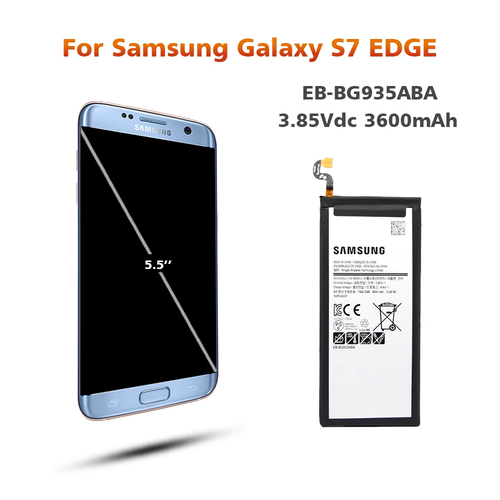 Аккумулятор для samsung G935 EB-BG935ABA 3600 мАч для samsung Galaxy S7 Edge G935A G935FD SM-G935F Сменный аккумулятор для телефона