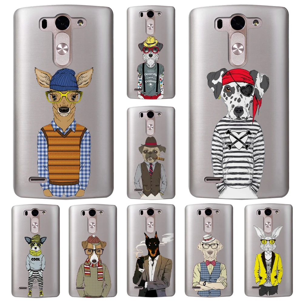 

Rabbit cool dog Case For LG G4 G5 G6 Q8 Q6 K8 K7 K10 2017 X Power2 3 V30 X Screen Soft TPU Silicone Back Coque Protective Cover