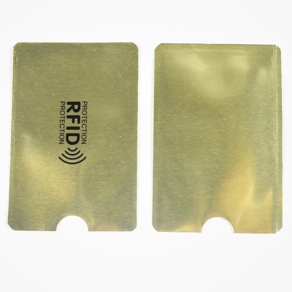 RFID Blocking Aluminum Sleeves – Secure Pouch Holder for Credit Cards and Passports (100 Pack)