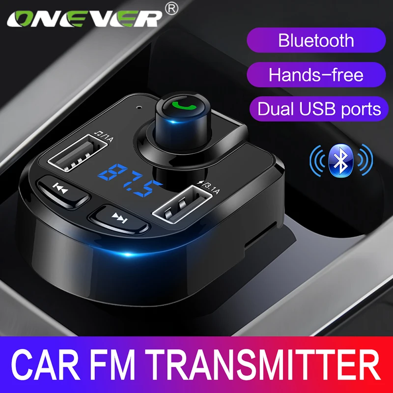 Беспроводной FM трансмиттер Onever с Bluetooth и mp3 плеером 3 1 а|fm transmitter|fm transmitter wirelesswireless
