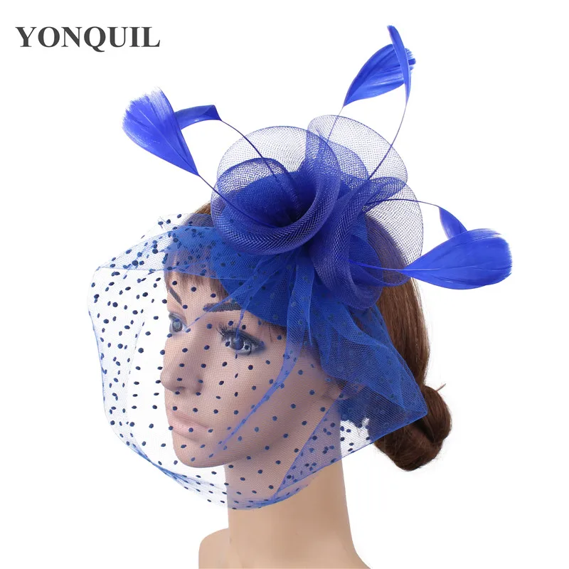 

Elegant Bride Mesh Wedding Headwear Fashion Women Married Fascinator Floral Hair Acessories Womens Fashion Fedora With Hair Clip