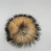 DIY Natural  Fur Pom Pom 100% Fox Hairball Hat Ball Pom Pom Handmade Really Large Hair Ball for bag Wholesale Hat pompom 2