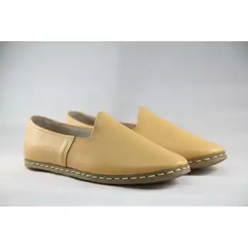 

Sabah Women Saf'ran Yellow Handmade Traditional English Slip-On Leather--Womens Shoes 34 to 45 Size EU Size