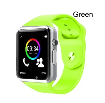 Green Новые смарт-часы A1, наручные часы, Bluetooth, Смарт-часы, спортивные, шагомер, с sim-камерой, умные часы для смартфонов на Android, мужские, wo, мужские - Цвет: Green