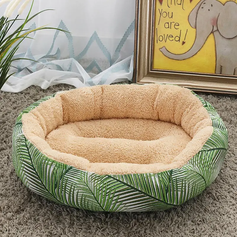 Мягкая Плюшевая зимняя кровать для собаки плюшевая флисовая круглая кровать для собаки кровать для домашних животных для кошек и собак дышащий супер удобный домик для домашних животных