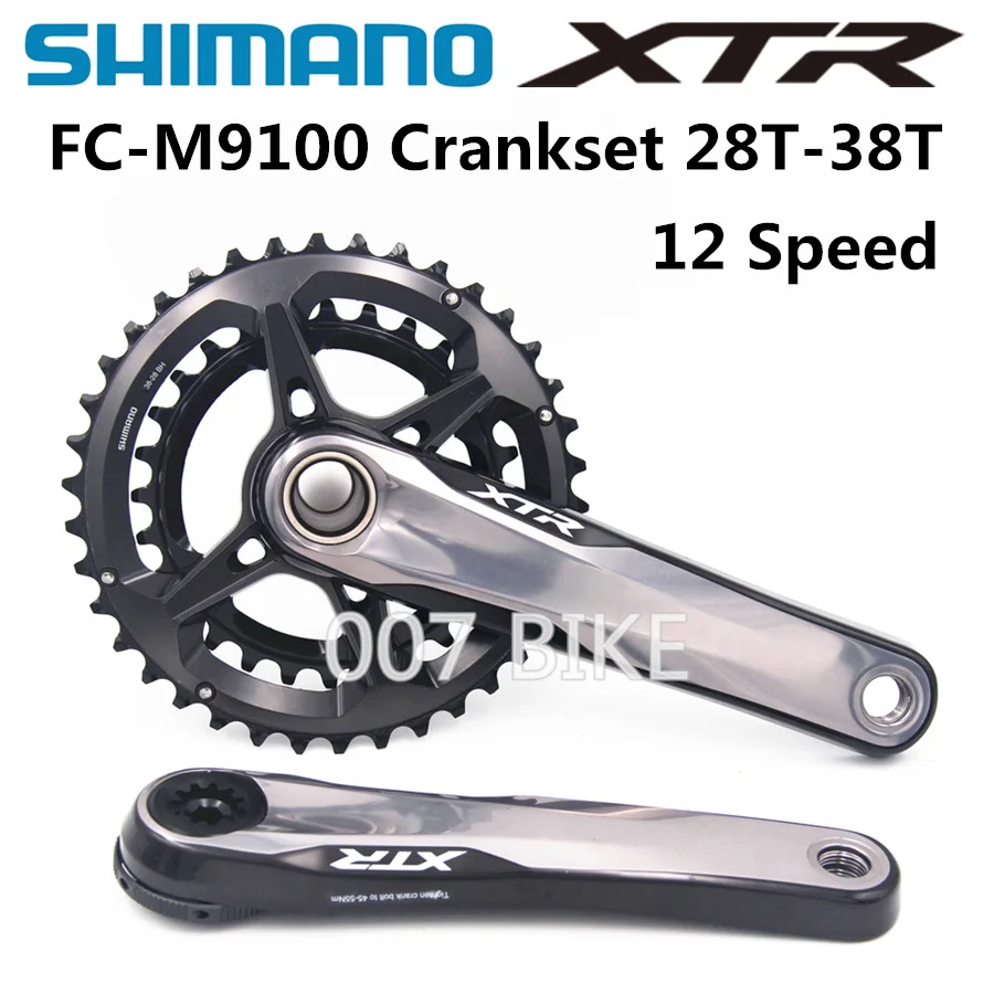 SHIMANO DEROE XTR FC M9100 шатун M9100 2x12-Speed HOLLOWTECH II шатун 28-38T 170 мм 175 мм