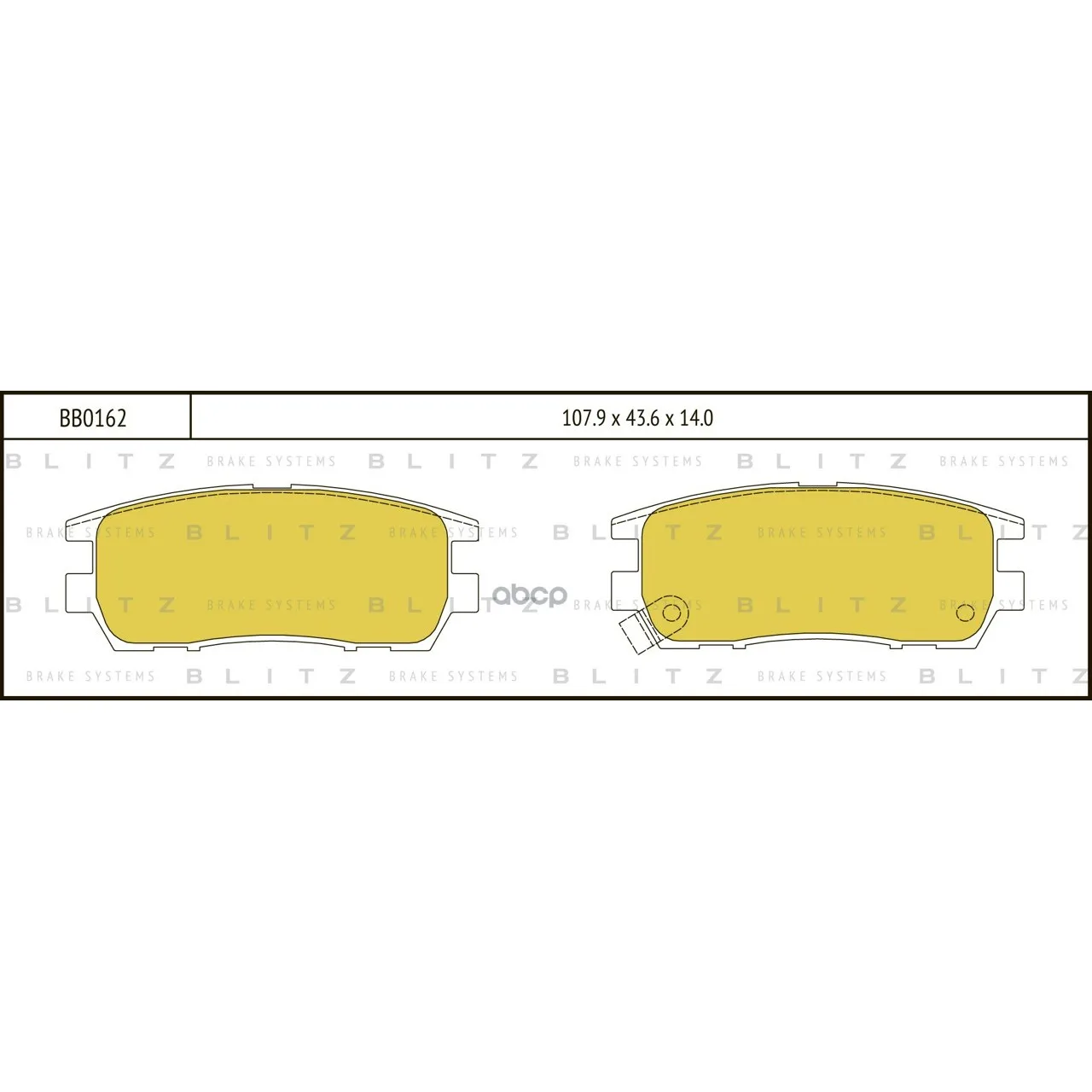 Disc Brake pads for Mitsubishi Pajero Sigma/91-Blitz. BB0162
