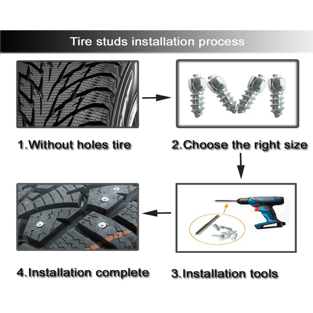 100 шт. штифтовый винт 9 мм+ 1 шт. буровая втулка для автомобиля, внедорожника, квадроцикла, противоскользящий винт, штифтовое колесо, шины для снега, шипы, отделка