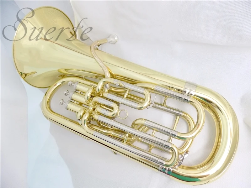 Bb euphonium 3+ 1 поршни компенсирующая система с ABS чехол для музыкальных инструментов Профессиональный euphonium horn