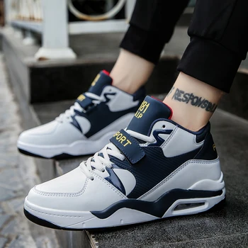 

Men's Fashion Sneakers Trend Casual Shoes Popular Big Size Basketball shoes Non-silp Hard-wearing Flats Shoes Leather Shoes