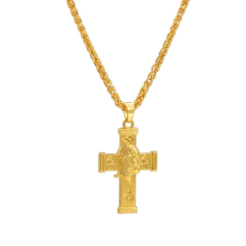 Hip-hop Necklace 24-karat Gold Jesus 