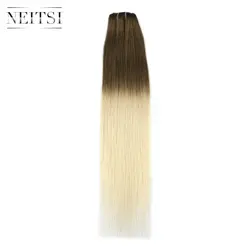 Neitsi заколки для наращивания волос Balayage цвет 20 "7 шт 100 г 100% Искусственные волосы одинаковой направленности красочные волосы с зажимами Dip