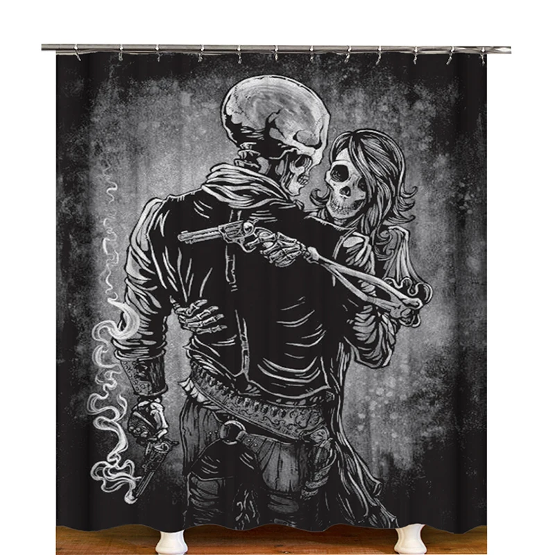 

skeleton shower curtain skull bath curtains for bathroom waterproof polyester shower curtain fabric