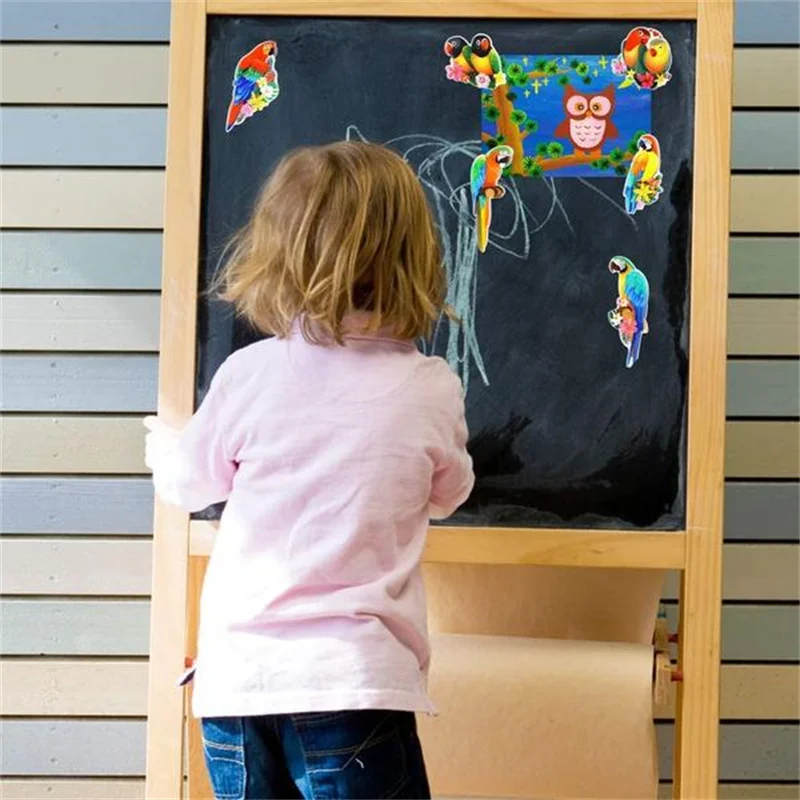 MORCART Home decoration Fridge Magnets Cartoon model Flamingo Whiteboard Refrigerators Magnetic Cute animal Gifts Sticker Toy