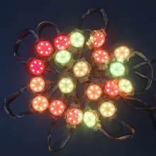 DC24V 5050 SMD RGB 6 светодиодный S диаметр 40 мм SM16703 светодиодный модуль, полноцветный цифровой RGB Светодиодный точечный светильник, прозрачная крышка IP68