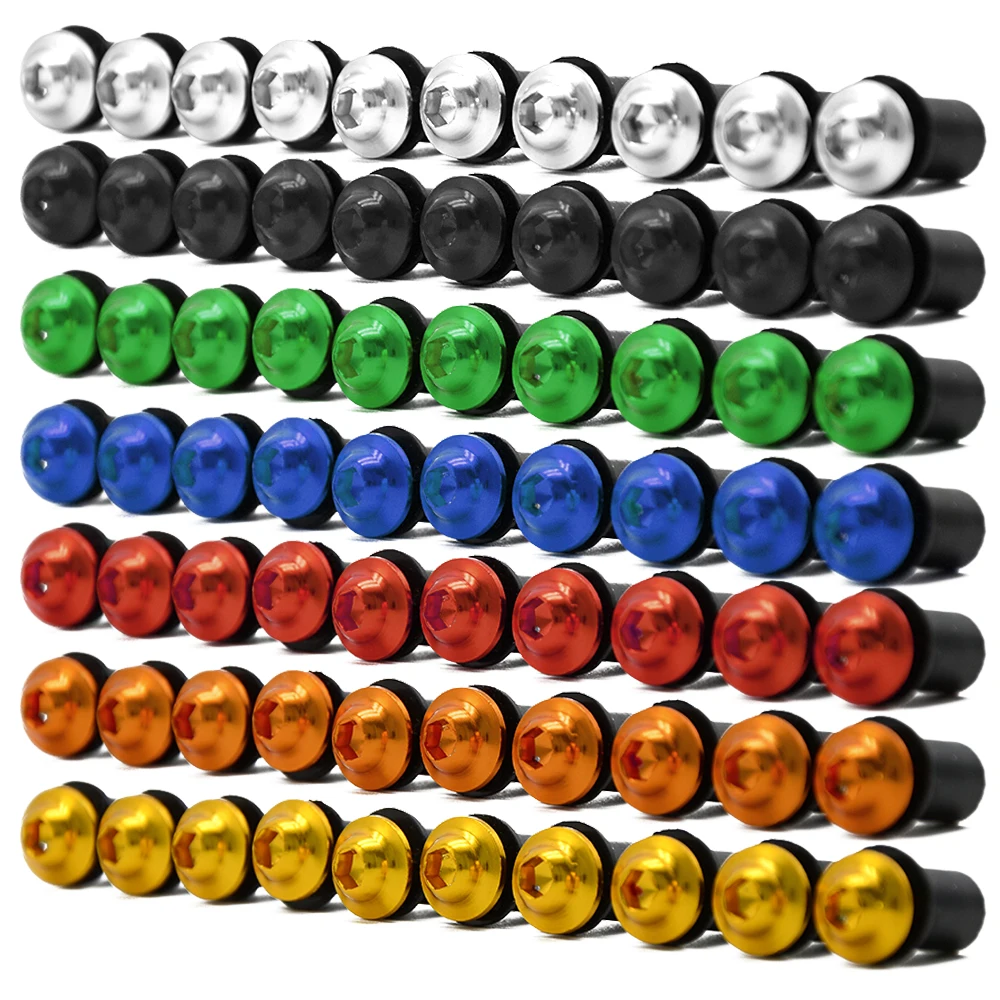 For 10pcs m5 CNC Aluminum universal Motorcycle Windscreen Bolt motorbike accessories For kawasaki H2 Street Versys 650 LT  2015
