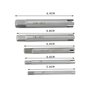 

HSS 5/10Pcs Flute Broken Tap Extractor Set Steel Damaged Head Taps Remover Removal Tool Repair Hand Tools