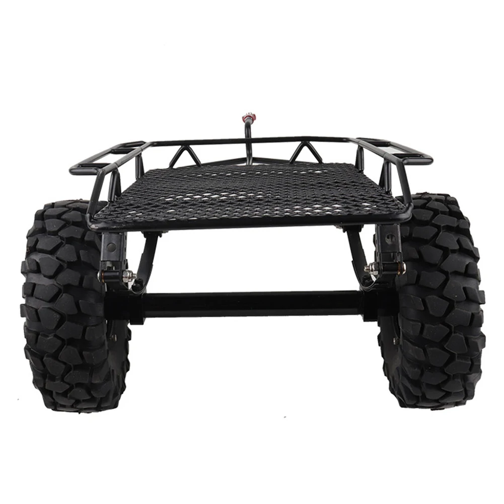 

Wheel Easy Install Tow Truck DIY Durable Toy Metal Black Car Hopper Compact Simulation Trailer Accessories For 1/10 RC Crawler