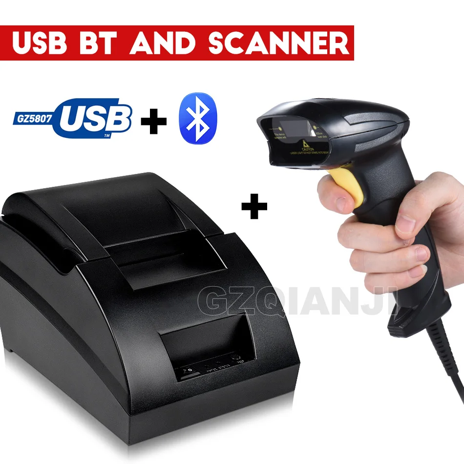 

58mm thermal USB Bluetooth 2 inch receipt Bill printer 58mm usb thermal printer usb pos system for supermarket