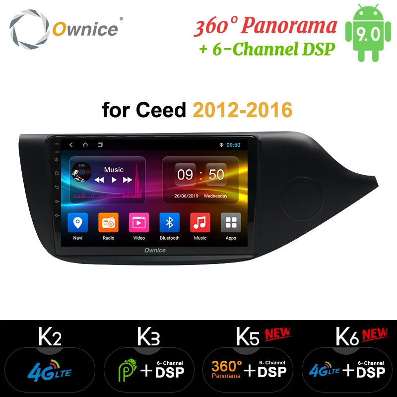 Ownice k3 k5 k6 Android 9 0 автомобильный DVD плеер GPS ГЛОНАСС навигация Мультимедиа для Kia Ceed
