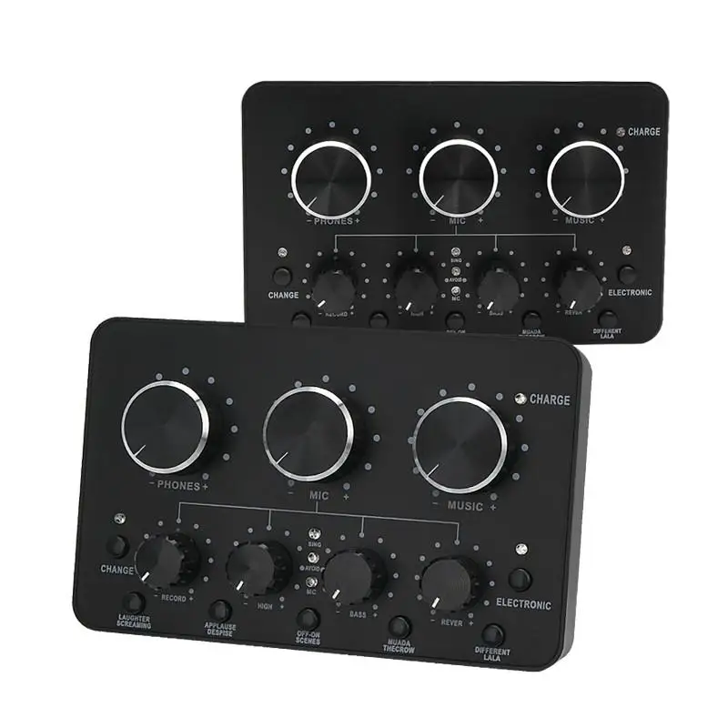 

Professional USB Sound Card Plug Play USB Audio Interface External Computer PC Phone Sound Card for Recording Microphone Guitar