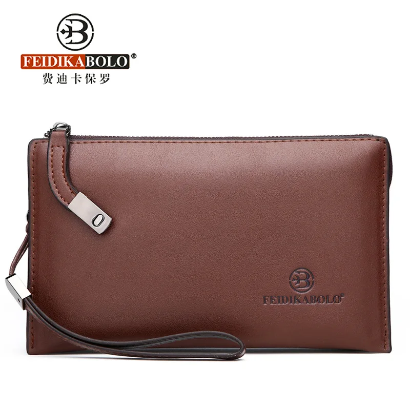 

Fashion New Style Boutique Men Clutch Two Color Large Small Single Pull Wallet Double Layer Wallet