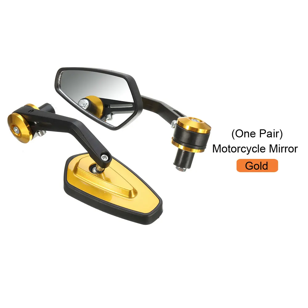 GD Motorcycle Mirror 7/" 22 мм зеркало заднего вида мотоцикла зеркало заднего вида Бар Конец Зеркало Кафе Racer скутер мото велосипед аксессуары Алюминиевый мотоциклетное зеркало - Цвет: GD Motorcycle Mirror