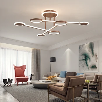 

Creative modern led chandelier for living room bedroom aluminum+iron body remote control home chandelier lighting light fixtures