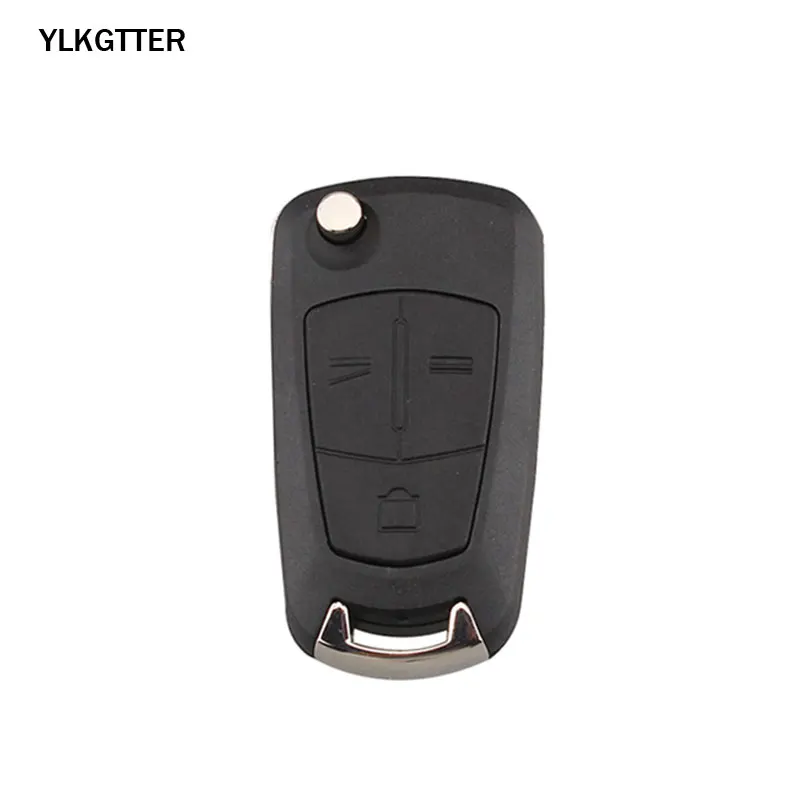 YLKGTTER 433 Мгц дистанционный ключ для Opel/Vauxhall Vectra C 2006-2008 Signium 2005-2007 DIY HU100 лезвие и чип транспондера PCF7946 - Цвет: Черный