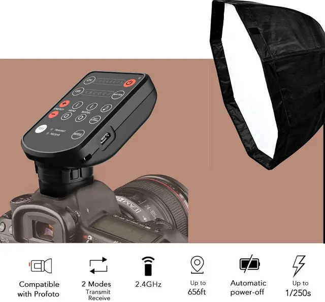 AODELAN E2 E4 Wireless TTL Flash Trigger Work with Profoto A1 B2 