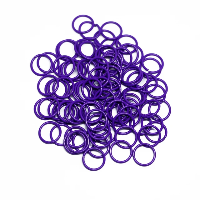 1x10mm 100pcs/lot 19 Colors Metal DIY Jewelry Findings Open Single Loops Jump Rings & Split Ring for jewelry making purple 10