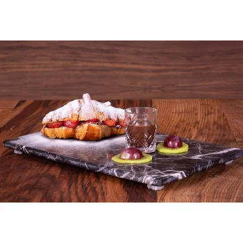 

Marble serving plate Luxury Desing %100 Handmade High Quality Tray Cake Bread Fruit Cutting Board Breakfast Plate
