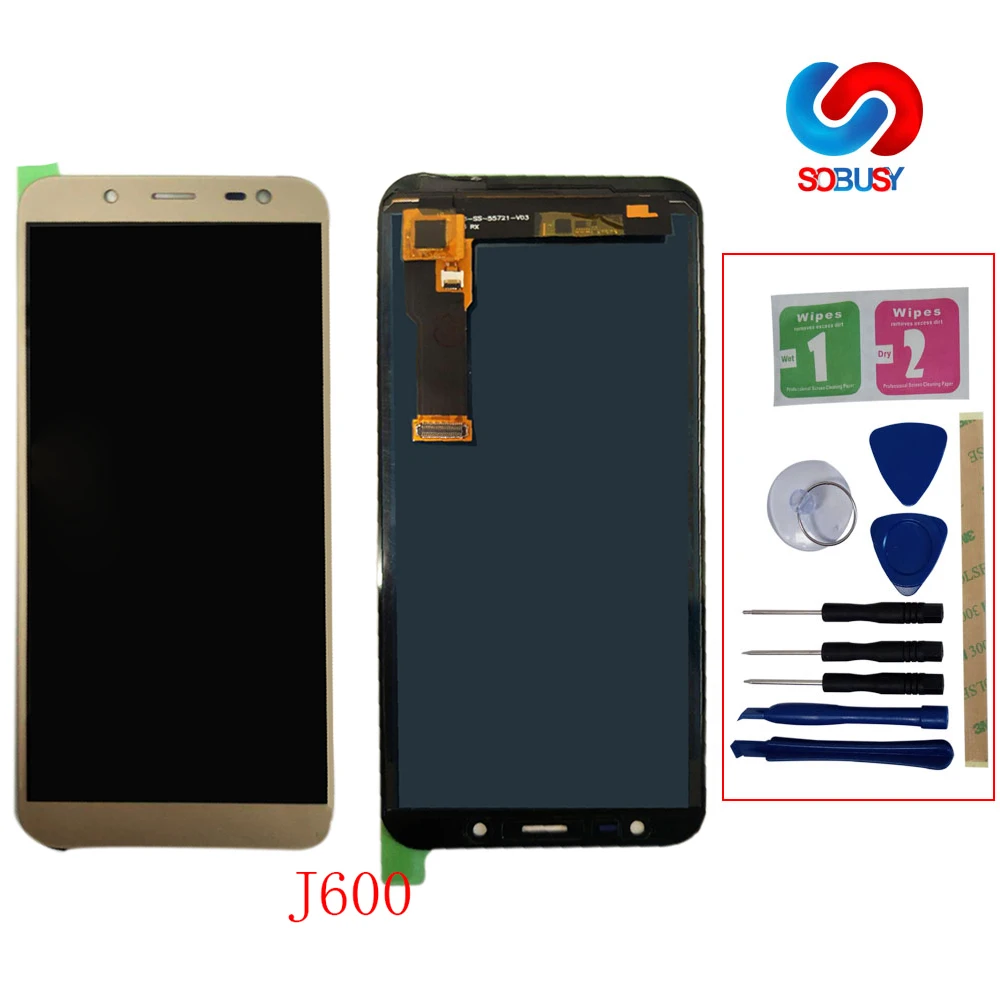

5.6 inch For Samsung Galaxy J6 2018 J600 J600F J600Y LCD screen Display and touch Glass pannel Assembly Can adjust brightness