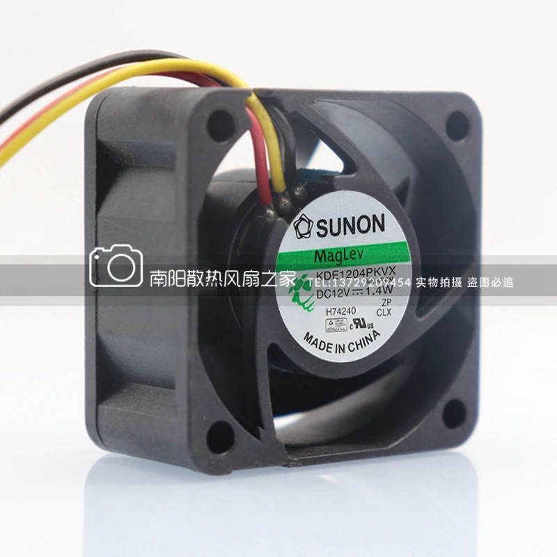 New original KDE1204PKVX 4020 DC12V 1.4W 4CM maglev switch router silent cooling fan