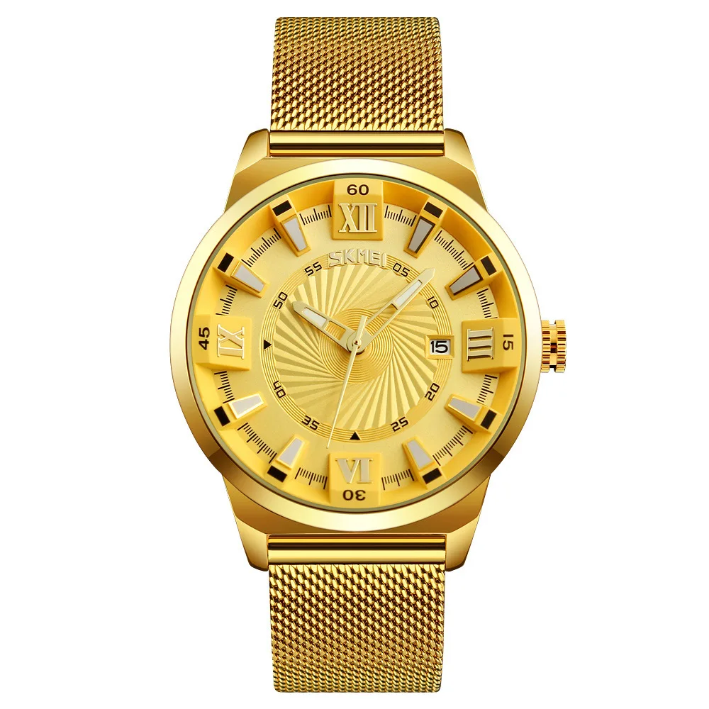 

Skmei 9166 Men Business Casual Watch wang dai biao Quartz Large Dial MEN'S Watch