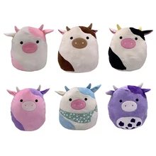 Oreiller en peluche de vache de dessin animé, 20cm, pour enfants, filles et garçons, Kawaii, couleur vache, en coton, jouets, cadeaux