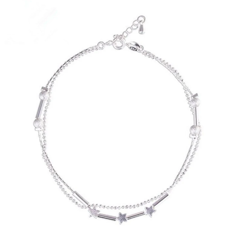 KOFSAC 패션  Anklets 여성을위한 절묘한 스타 작은 튜브 발목 체인 쥬얼리 소녀 여름 해변 파티 선물