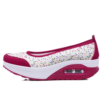 

Fashion Air Cushion Casual Shoes Women Breathable Thick Bottom Height Increasing Sneakers Mujer Cushioning Walking Wedges Shoe